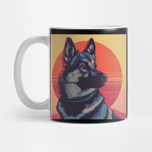 Retro Norwegian Elkhound: Pastel Pup Revival Mug